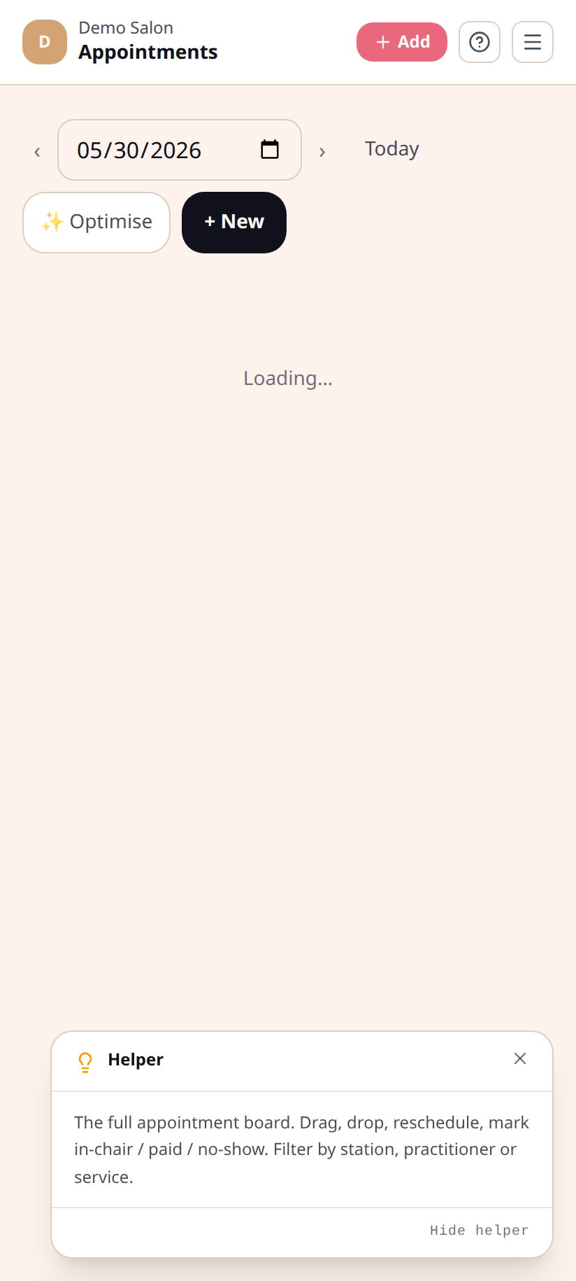 The board — on mobile