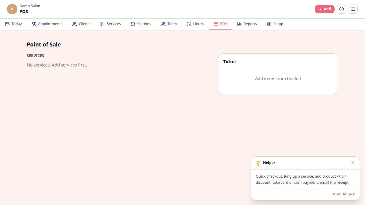 POS — pending checkouts