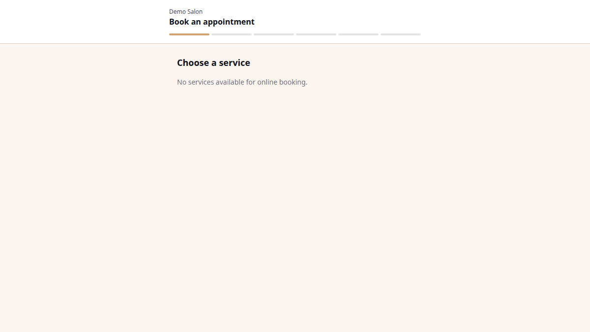 Booking flow